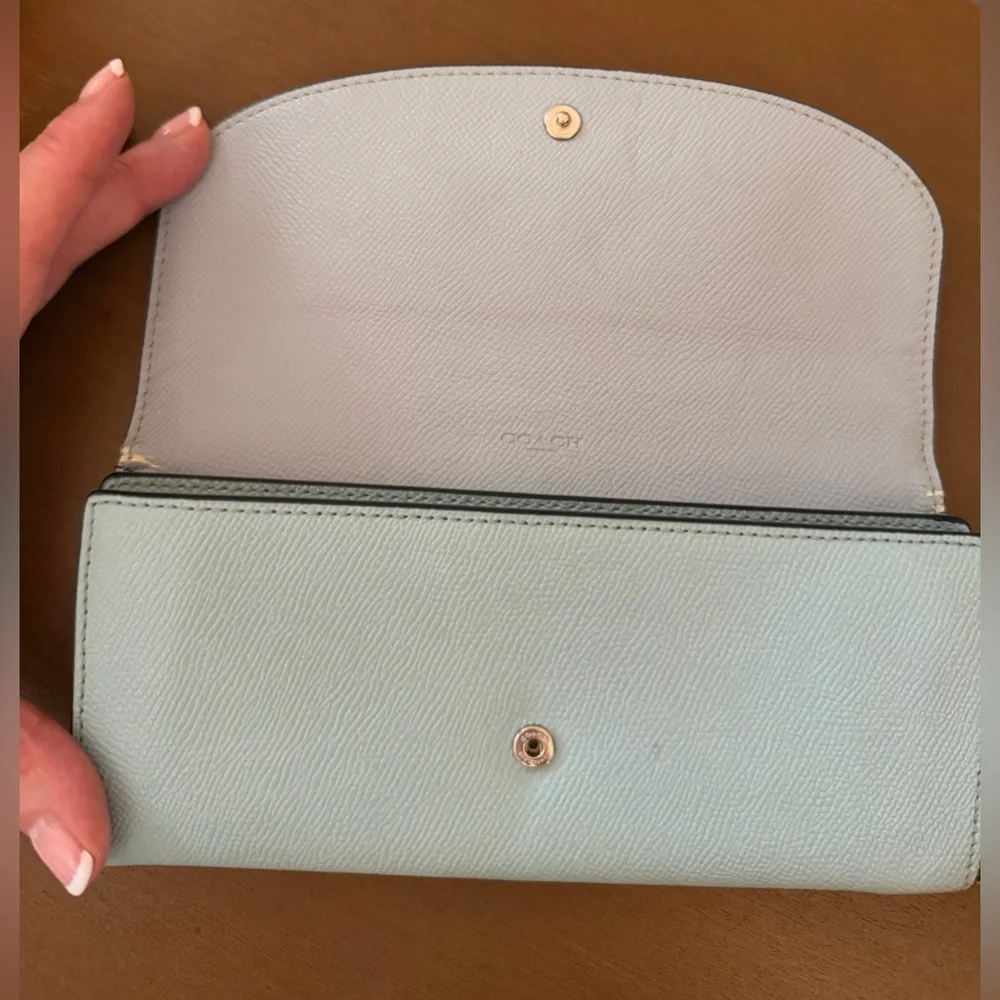 **SALE**Coach Light Blue Women's Wallet - Picture 5 of 13